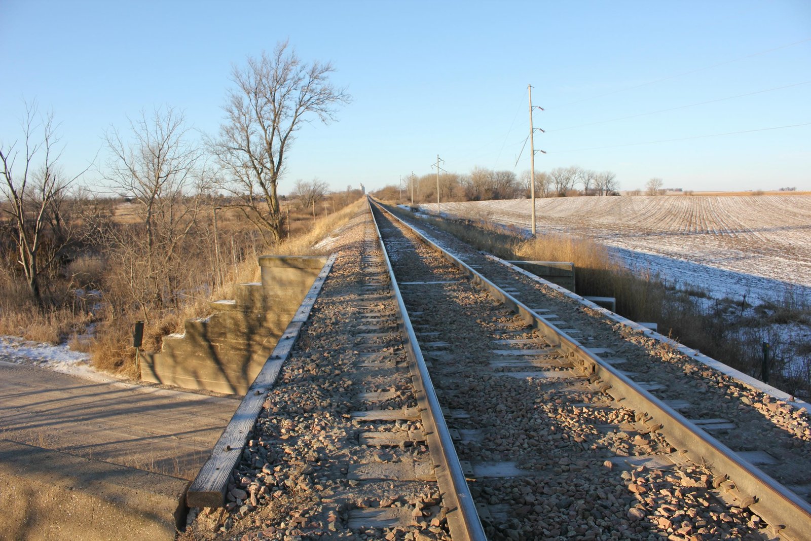 Looking west